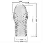 Прозрачная текстурированная насадка на пенис Becks - 8 см. 529767