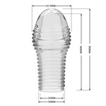 Прозрачная насадка на пенис с ребрышками Hoytt - 9 см. 529768