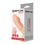 Телесная текстурированная насадка на пенис Becks - 8 см. 529769