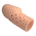 Телесная текстурированная насадка на пенис Becks - 8 см. 529769