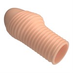 Телесная насадка на пенис с ребрышками Hoytt - 9 см. 529770