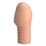 Телесная насадка на пенис с ребрышками Hoytt - 9 см. 529770