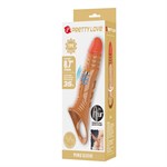 Карамельная удлиняющая насадка на пенис с вибрацией 529772