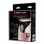 Черные трусики харнесс с платформой Caludio I 529774