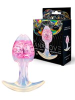 Розоватая анальная пробка - 8,2 см. 529786