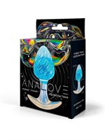 Голубоватая анальная пробка - 9 см. 529789