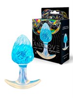 Голубоватая анальная пробка - 9 см. 529789