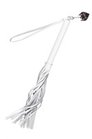 Белая кожаная плеть - 50 см. 529790