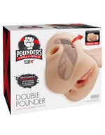 Телесный мастурбатор с вибрацией Double Pounder Vibrating Squeeze Stroker 529830