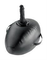 Черный надувной мяч с платформой для фиксации дилдо Body Dock Inflatable Love Ball 529837