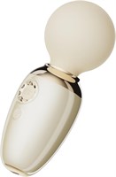 Бежевый мини-вибратор с функцией нагрева Ava 529855