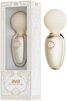 Бежевый мини-вибратор с функцией нагрева Ava 529855