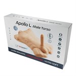 Телесный мужской торс с фаллоимитатором SILEXD Apollo L 7  529859