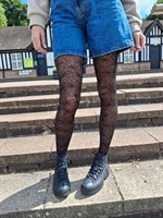 Стильные колготки с рисунком в виде сети паука 529930