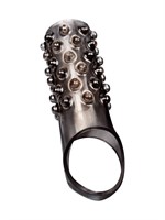 Дымчатая насадка на пенис с выпуклостями - 12 см. 529989