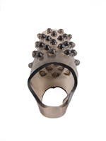 Дымчатая насадка на пенис с выпуклостями - 12 см. 529989