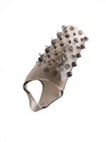 Дымчатая насадка на пенис с шипами и выпуклостями - 12,5 см. 529992