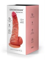 Телесный силиконовый фаллоимитатор на присоске - 24 см. 529996