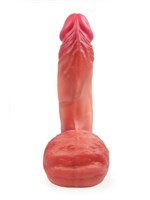 Телесный силиконовый фаллоимитатор на присоске - 22,5 см. 529998