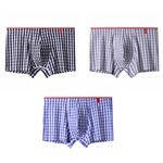 Набор из 3 мужских трусов-боксеров в клетку 530039