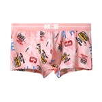 Набор из 3 розовых трусов-боксеров с яркими принтами 530040