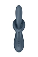 Серый вибратор-ротатор с функцией нагрева Heat Flex 4 - 23 см. 530049