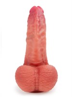 Телесный вибратор-реалистик с пультом ДУ - 24 см. 530054