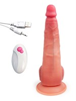 Телесный вибратор-реалистик на присоске - 30 см. 530056