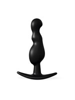 Черная фигурная анальная втулка - 8,5 см. 530554