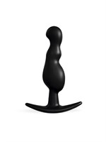 Черная фигурная анальная втулка - 8,5 см. 530554