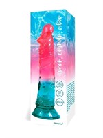 Яркий двухцветный фаллоимитатор с присоской 530557