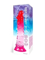 Яркий розово-красный фаллоимитатор с присоской 530558