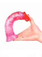 Яркий розово-красный фаллоимитатор с присоской 530558