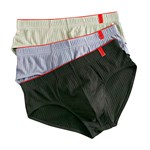 Набор из 3 мужских трусов-брифов из ткани в рубчик 530663