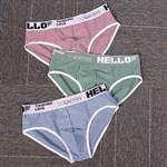 Набор из 3 трусов-брифов в тонкую полоску 530709