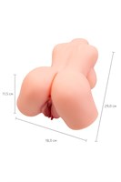 Реалистичный мастурбатор в форме женского тела с 2 любовными входами 530734