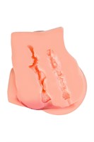 Реалистичный мастурбатор в форме попки с двумя любовными входами 530736