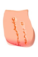 Телесный реалистичный мастурбатор-полуторс с 2 любовными входами 530738