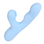 Голубой вибратор с ротацией и вакуумной стимуляцией BeYourLover Rosubi 530745