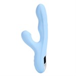 Голубой вибратор с ротацией и вакуумной стимуляцией BeYourLover Rosubi 530745