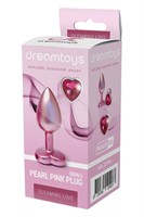 Розовая анальная пробка с кристаллом-сердцем Pearl Pink Plug Small 531140