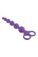 Фиолетовая анальная цепочка 8 Inch Ribbed Silicone Anal Beads - 26 см. 531141