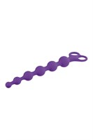 Фиолетовая анальная цепочка 8 Inch Ribbed Silicone Anal Beads - 26 см. 531141