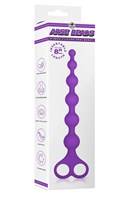 Фиолетовая анальная цепочка 8 Inch Ribbed Silicone Anal Beads - 26 см. 531141