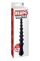Черная анальная цепочка Beads Hunter - 24,1 см. 531142