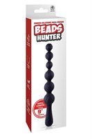 Черная анальная цепочка Beads Hunter - 22,9 см. 531143