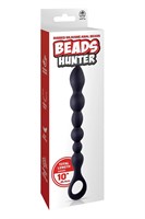 Черная анальная цепочка Beads Hunter - 25,4 см. 531226