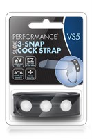 Черное эрекционное кольцо на кнопках 531308