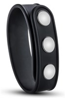 Черное эрекционное кольцо на кнопках 531308