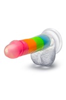 Яркий люминесцентный фаллоимитатор Rainbow Rave - 16,5 см. 531328